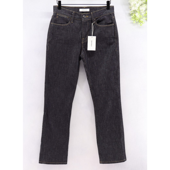 FRAME Denim - Frame Women's Griffith Le Crop Mini Boot Rolled Hem Jeans Blue Sz 25 NEW